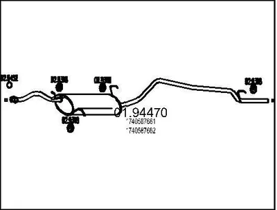 Produktbild von MTS 01.94470 Endschalldämpfer für DAIHATSU Feroza (F300) Auspuff