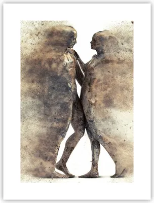 Produktbild von Poster - Poster ohne Rahmen - Staub eine Frau ein Mann der Liebe - 30x40 cm - Wand Bild - Wanddeko - Wandbilder - Kunstposter - Wandposter - Bilder - Kunstdruck - Wandbild - P2XPA30x40-3102