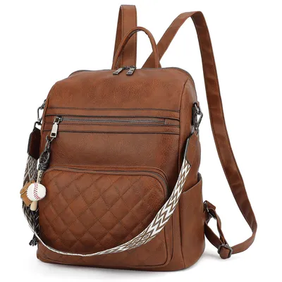 Produktbild von Cityrucksack Damen Rucksack Wasserdicht Anti-Diebstahl PolyurethanMode Reisen klein Handtasche Schultertasche 2 in 1 für Reise Outdoor