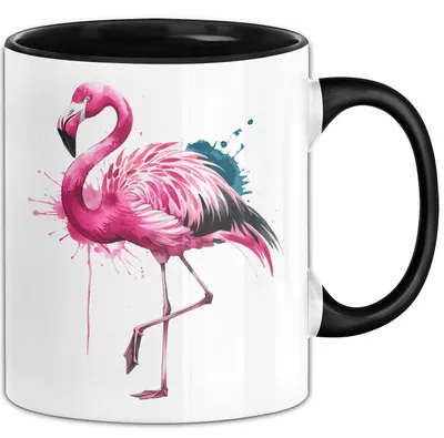 Produktbild von Flamingo Tier Tasse Geschenk Lustige Geschenkidee Spruch (Schwarz)