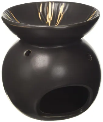 Aromaöl-Set, Keramik-Duftlampe, 11,5 cm, Schwarz