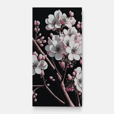 Produktbild von ARTHUB® Leinwandbild 40x80 cm, Spring Flowers | Wohnzimmerdekoration, Hängende Bilder, Wanddekoration, Heimdekoration, Landschaften, Frühling