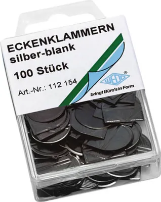 Image de WEDO Eckenklammern, aus glanzveredeltem Metall