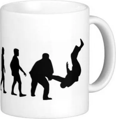Produktbild von Tasse weiß bedruckt mit Judo Evolution