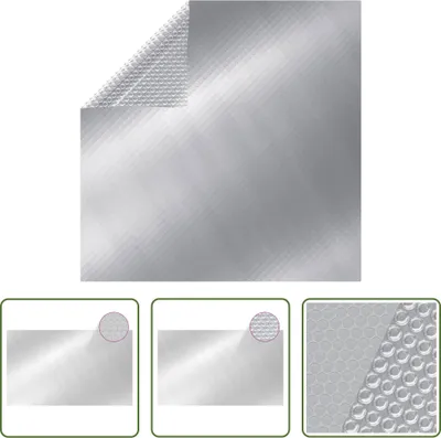 Produktbild von The Living Store Rechteckige Poolabdeckung 1000x600 cm PE Silbern