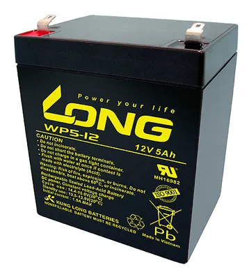Obrázek produktu pro Kung Long WP5-12 F2 olověná baterie, 12V, 5Ah s 6,3mm Faston připojením