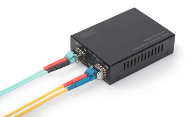 Produktbild von Digitus Gigabit Multimode/Singlemode Medienkonverter SFP, 1000 Mbit/s, 1000Base-X, 100Base-X, 1000Base-X, Gigabit Ethernet, 100,1000 Mbit/s, 100BASE-X, 1000BASE-X