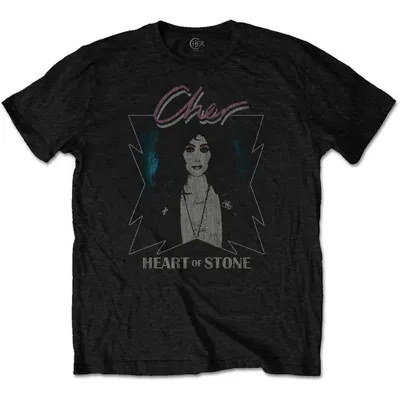 Imagen del producto de Camiseta negra "Heart of Stone" de Cher, talla M