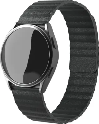 Produktbild von Strap-it Samsung Gear Sport Lederschlaufenband (Schwarz)