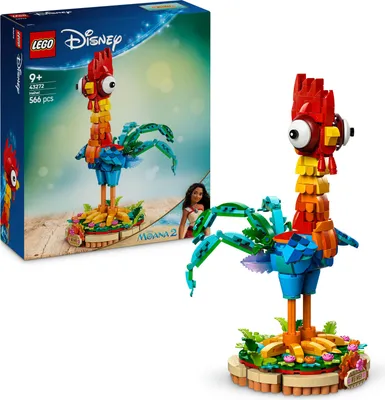 Produktbild von LEGO ǀ Disney Vaiana 2: Heihei Spielzeug - Tierfigur zum Spielen & Ausstellen mit drehbarem Kopf, beweglichen Flügeln & Schwanzfedern sowie Ständer – Geschenk für Mädchen ab 9 Jahren – 43272