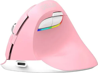 Image de Delux Wireless Vertical Mouse M618Mini Db Bt+2.4G 2400Dpi (Rose)