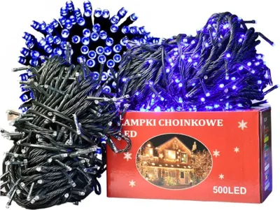 Obrázok produktu pre Svetlá na vianočný stromček, pre interiér a exteriér, 300 LED diód, modré