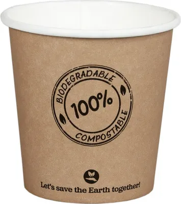 Produktbild von 250x  Kartonbecher Kaffeebecher CoffeeToGo bis 100°C 100ml Ø6.2cm