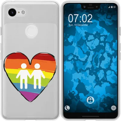 Produktbild von PhoneNatic Case kompatibel mit Google Pixel 3 XL Silikon-Hülle pride Männer M3