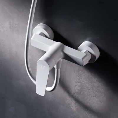 Produktbild von AM.PM Duscharmatur Einhebel Brausebatterie Weiss Armatur Mischbatterie Brausearmatur Brausebatterie Wasserhahn Bad Mischbatterie Dusche