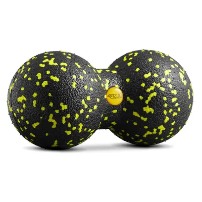 Produktbild von 4FIZJO Doppel-Massageball EPP, 8 cm, für Faszien, Triggerpunkt, Muskelentspannung, schwarz-gelb