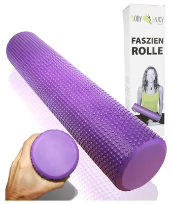 Productafbeelding van Foam roller - Fasciarol - Massagerol - 9,5 x 43 cm - Paars