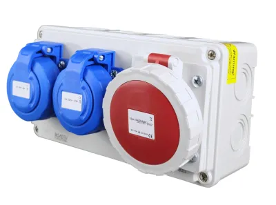 Produktbild von Stromverteiler IP67 Wasserdicht, Steckdosenverteiler Schuko 230V + CEE 16A 5p