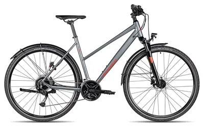 Produktbild von Axess VERIS STREET Trapez Damen-Crossbike für Land & Stadt 28 Zoll Dunkelgrau 56 cm