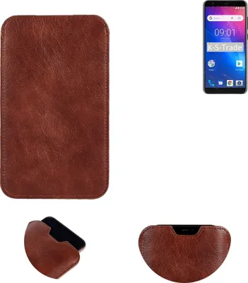 Produktbild von K-S-Trade Schutzhülle Handyhülle kompatibel mit Ulefone S1 Handytasche Kunstleder Sleeve in braun