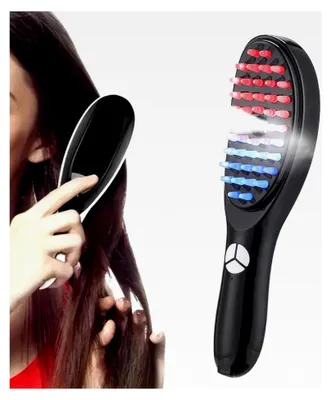 Produktbild von Therabrush, 2-in-1 Elektrische Kopfhautmassagebürste und Applikatorflasche, 3 Modi Vibrationsmassagekamm, Kopfhautmassagegerät mit Rot- und Blaulicht für die Kopfhautpflege