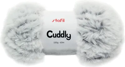 Produktbild von Wolle "Cuddly", 100 g Weiß/Schwarz-Melange