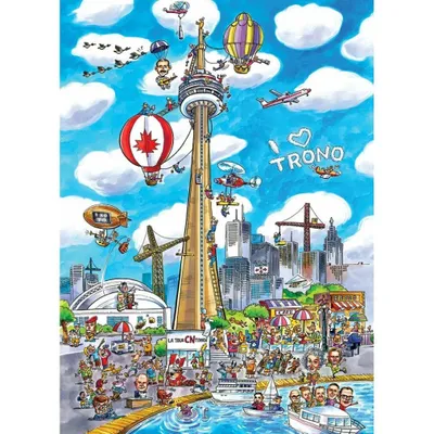 Image de COBBLE HILL Puzzle DoodleTown : Toronto 1000 Teile