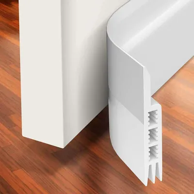 Produktbild von Zugluftstopper für Türen, 100cm x 5cm Türdichtung Selbstklebend Zuschneidbar, Türdichtung unten Windstopper Türisolierung (Weiß)
