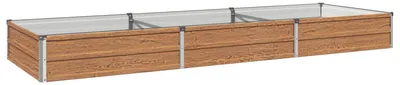 Obrázek produktu pro Vyvýšený záhon do zahrady, dřevěný, hnědý, rozměry 240 x 80 x 24 cm