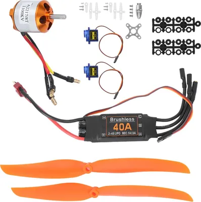 Produktbild von A2217 1100KV Motor mit 40A ESC, SG90 Servo & 1060 Propeller für RC-Flugzeuge