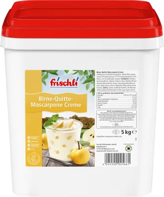 Produktbild von Frischli Birne-Quitte Mascarponecreme leckeres Saisondessert 5000g