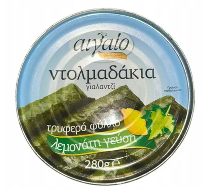 Produktbild von Makedoniki Gefüllte Weinblätter mit Zitronengeschmack 280 g – Griechische Spezialität mit Reisfüllung