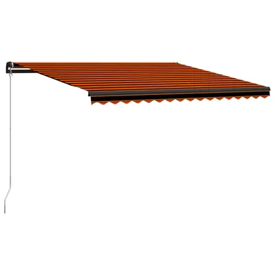Immagine prodotto di Tenda da sole manuale a scomparsa con LED 450x300 cm Arancione e Marrone