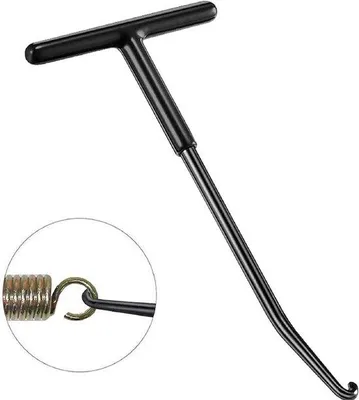Obrázok produktu pre Oceľový háčik pre T-háčik na zdvíhacie reťaze motocyklov – montážny držiak – 16 x 8 cm – čierny – 1 ks