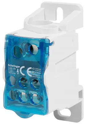 Immagine prodotto di Blocco di distribuzione a 8 morsetti (IN 1x10-35 mm, 1x6-16 mm OUT 6x2,5-16 mm) Bemko