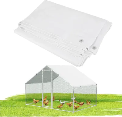 Obrázok produktu pre ISOISL ochranná fólia PE, rozmery 2 x 3,43 m, určená pre ohrady pre slepice, biela, vodeodolná a odolná voči UV žiareniu, s 14 elastickými upevňovacími šnúrami