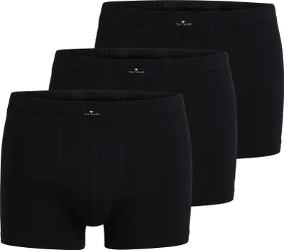 Zdjęcie produktu dla Męskie spodnie biodrówki TOM TAILOR, bawełna, Elasthan, single jersey, czarne, gładkie, 3-pak rozmiar: L