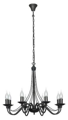 Zdjęcie produktu dla Żyrandol Róża czarny 8xE14x40W metal wym:108x65x65cm IP20 Aldex