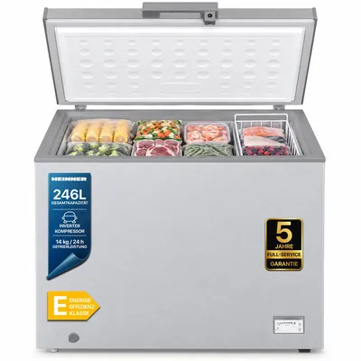 Productafbeelding van Heinner HCF-HM246CSE++ Vrieskist 246 L, Koelkast/Vriezer, Inverter, Zilver