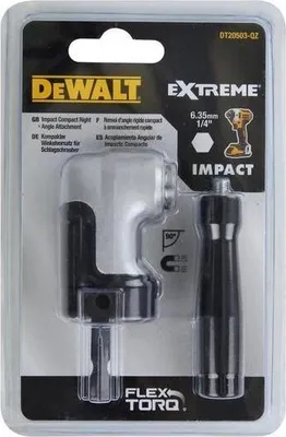 Image de Tête de Renvoi d'angle DEWALT à choc ultra-compacte - L.65 mm - Hexagonal - DT20503-QZ