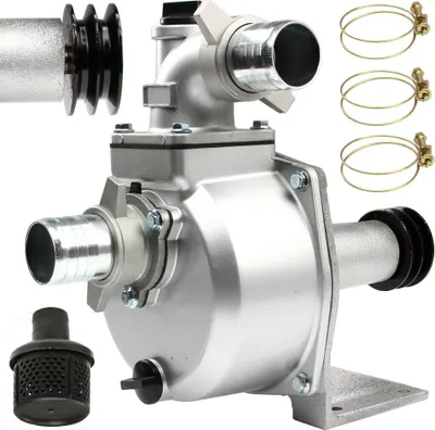 Produktbild von Keilriemen Wasserpumpe 2" Frischwasserpumpe Motorpumpe Abwasserpumpe Gartenpumpe
