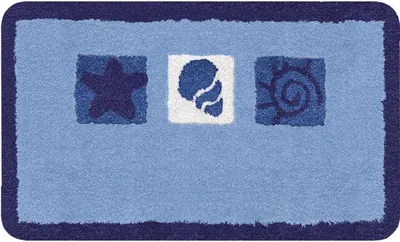 Produktbild von Kleine Wolke Badteppich BEACH Azur 70 x 120 cm