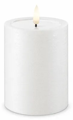 Zdjęcie produktu dla Świeca LED Deluxe Homeart Unique z prawdziwego białego wosku - 7,5 x 10 cm