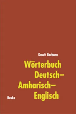 Produktbild von Wörterbuch Deutsch-Amharisch-Englisch