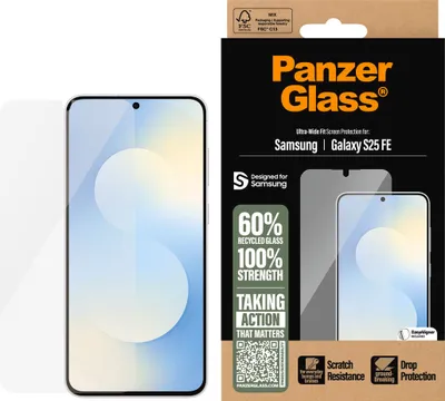 Obrázok produktu pre PanzerGlass Ultra-Wide Fit tvrdené sklo pre Samsung Galaxy S25 FE - priehľadné