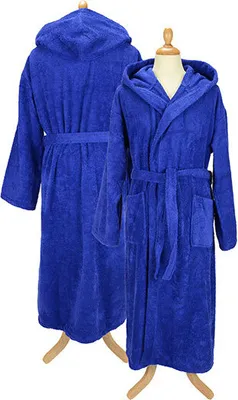 Immagine prodotto di A&R 026.50 | Accappatoio da uomo con cappuccio Accappatoio con cappuccio - Colore: True Blue - Taglia: L/XL