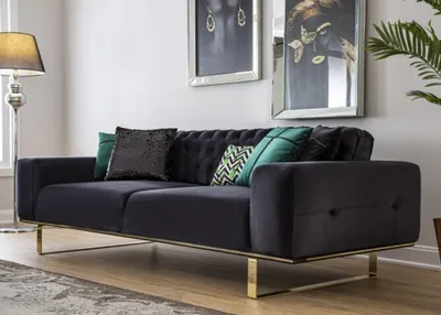 Produktbild von Moderne Sofa 4 Sitz Design Wohnzimmer Polster Holz Polster Moderne Luxus