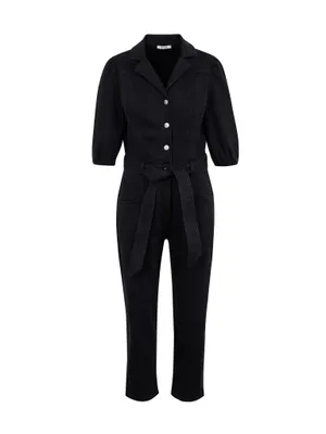 Produktbild von Orsay Schwarzer Jeans-Overall für Damen 450015667000__38