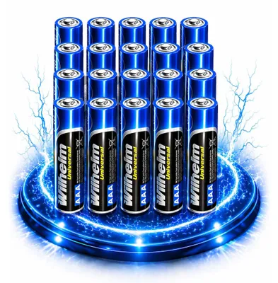 Produktbild von 20 AAA Mikro Wilhelm Universal Alkaline Batterien im Shrink LR03