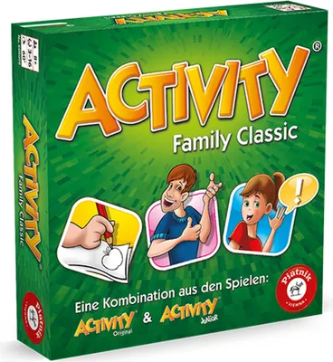 Produktbild von Piatnik 6050 Activity - Family Classic Der Spieleklassiker als Familien Version Junior und Originalkarten Ab 8 Jahren Für 3 bis 16 Spieler Pantomime, Zeichnen, Partyspiel